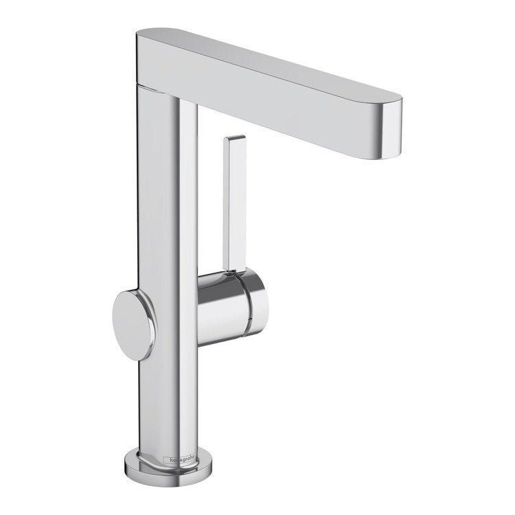 Hansgrohe Einhebel-Waschtischmischer 230, mit schwenkbarem Auslauf und Push-Open-Ablaufgarnitur, Chromoberfläche FINORIS 76060000