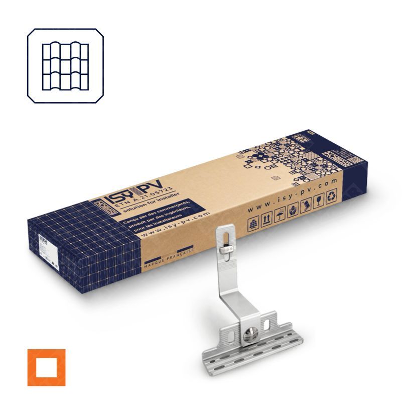 ISY-PV Halterung 4 Solarmodule - Falzziegel - verstellbar