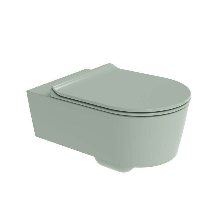 Flaminia Hängendes WC mit goclean®-System, ohne Sitz, Farbe Jadegrün, glänzende Ausführung LINK 5051/WCGVG