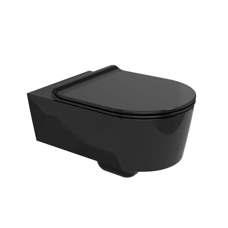 Flaminia Hängendes WC mit goclean®-System, ohne Sitz, Farbe Schwarz, glänzende Ausführung LINK 5051/WCGNER