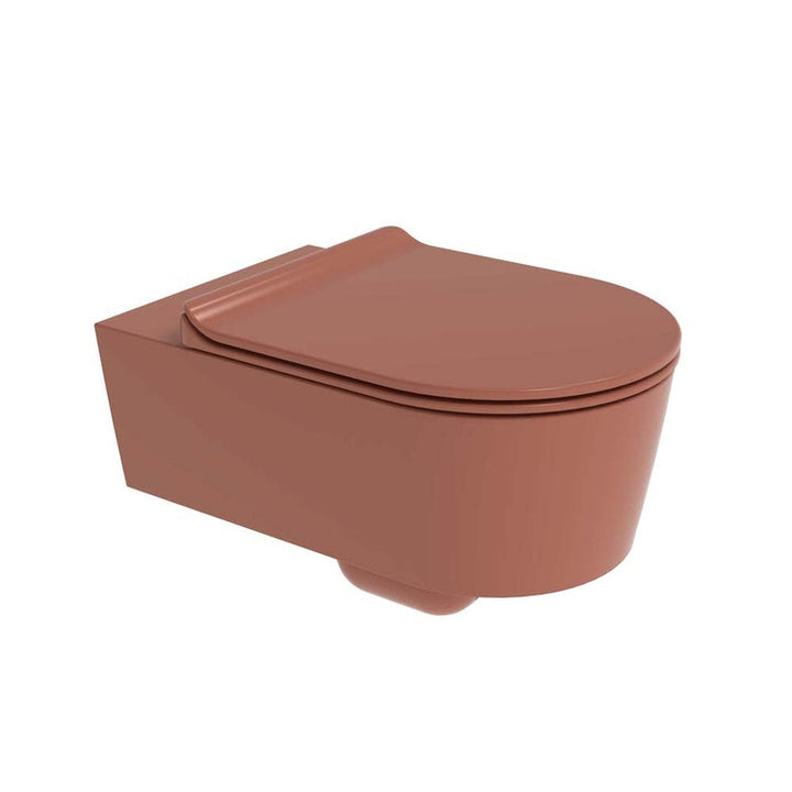 Flaminia Hängendes WC mit goclean®-System, ohne Sitz, Farbe Terrakotta, glänzende Oberfläche LINK 5051/WCGTC