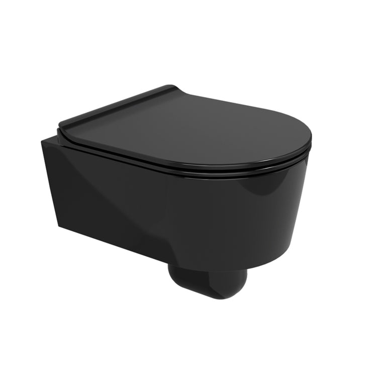 Flaminia Hängendes WC mit goclean®-System, ohne Sitz, schwarze Farbe, glänzende Oberfläche MINI LINK 5064GNER