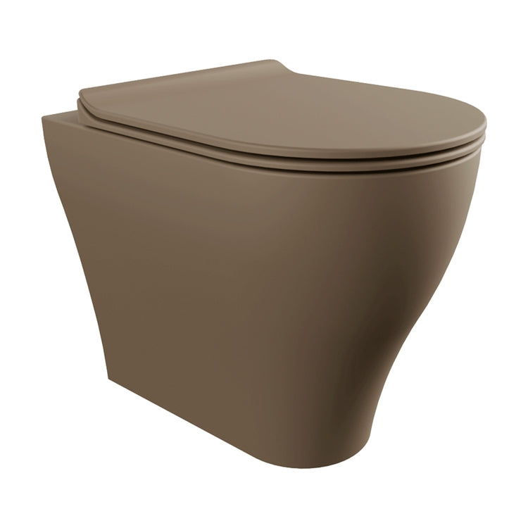 Flaminia Wand-WC mit goclean®-System, ohne Sitz, Farbe Schlamm, matte Oberfläche APP PLUS AP117RGFAN