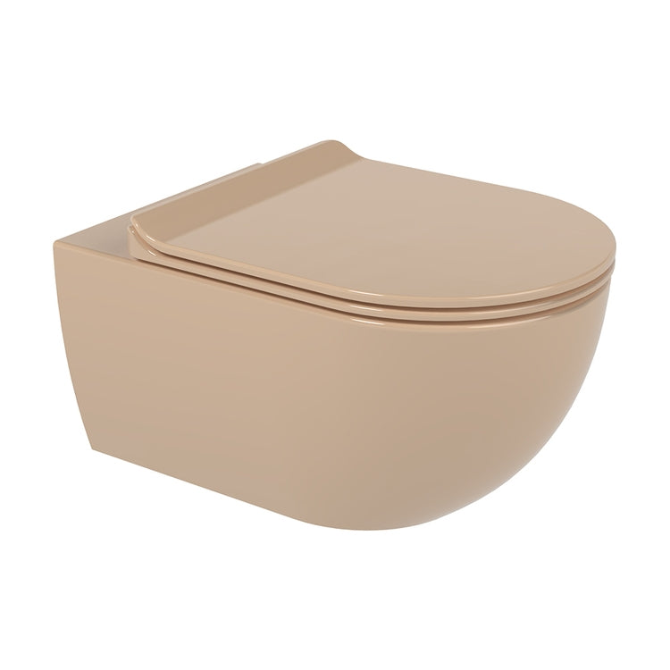 Flaminia Hänge-WC mit gosilent®-System, ohne Rand und ohne Sitz, Farbe Havanna, glänzende Oberfläche APP AP118SAV