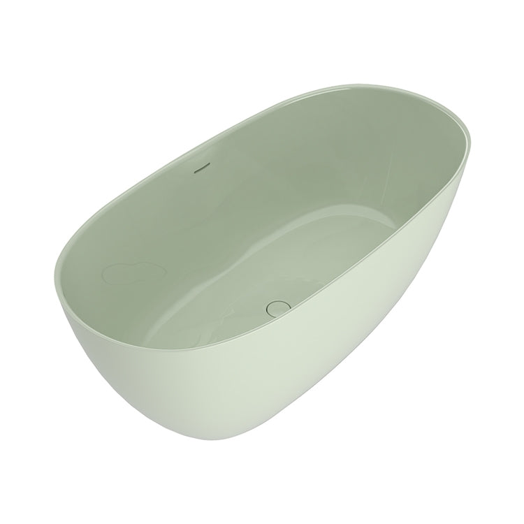 Flaminia Freistehende Badewanne 145 cm, mit Überlauf, Jadegrün glänzende Oberfläche APP TUB AP145VVG