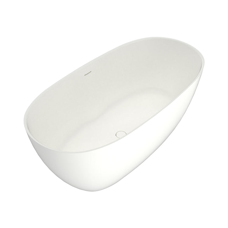 Flaminia Freistehende Badewanne 145 cm, mit Überlauf, Milchweiß Farbe, matte Oberfläche APP TUB AP145VLAT