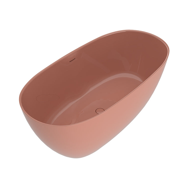 Flaminia Freistehende Badewanne 145 cm, mit Überlauf, Farbe Terrakotta glänzende Oberfläche APP TUB AP145VTC