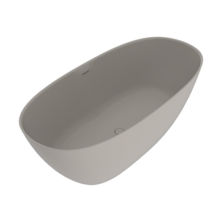 Flaminia Freistehende Badewanne 160 cm, mit Überlauf, Farbe Asche, matte Oberfläche APP TUB AP160VCEN