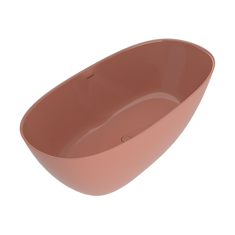 Flaminia Freistehende Badewanne 160 cm, mit Überlauf, Farbe Terrakotta glänzende Oberfläche APP TUB AP160VTC