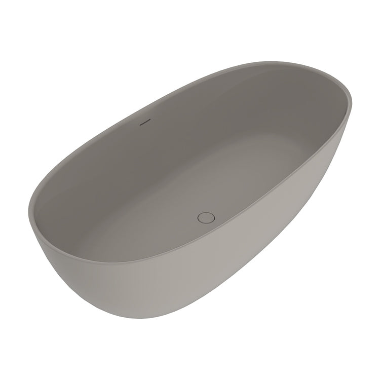 Flaminia Freistehende Badewanne 170 cm, mit Überlauf, Farbe Asche, matte Oberfläche APP TUB AP170VCEN