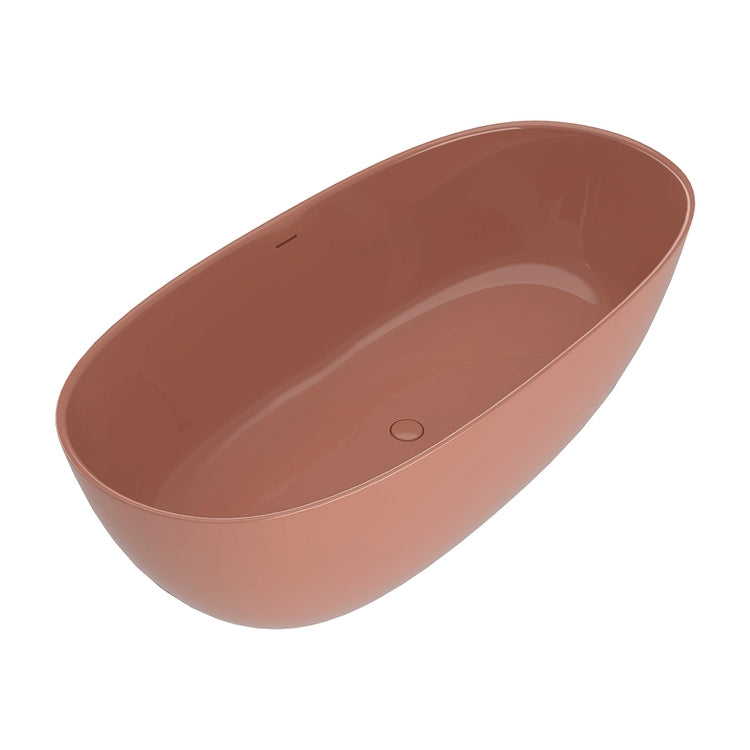 Flaminia Freistehende Badewanne 170 cm, mit Überlauf, Farbe Terrakotta glänzende Oberfläche APP TUB AP170VTC