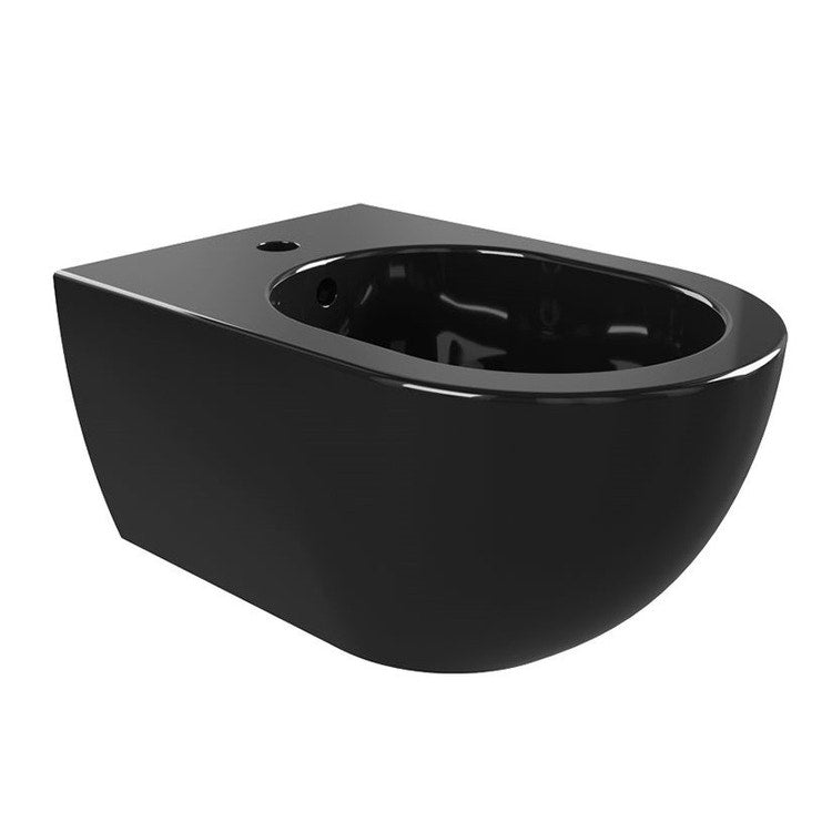 Flaminia Hängendes Bidet mit einem Loch, schwarze Farbe, glänzende Ausführung APP AP218NER
