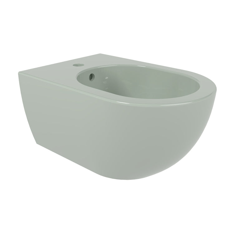 Flaminia Wandhängendes Einloch-Bidet, Farbe Jadegrün, glänzende Ausführung APP AP218VG