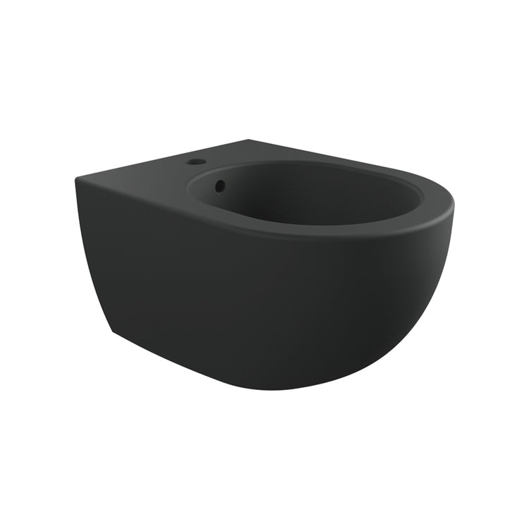 Flaminia Wandhängendes Einloch-Bidet, Farbe Kohle, matte Oberfläche MINIAPP AP219CAR