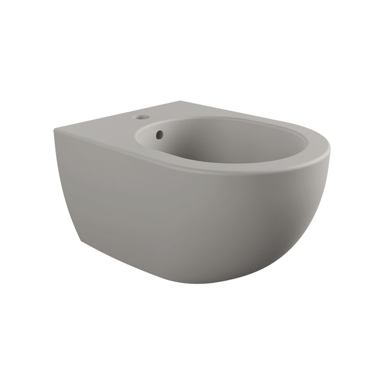Flaminia Hängendes Einloch-Bidet, Farbe Asche, mattierte Oberfläche MINIAPP AP219CEN