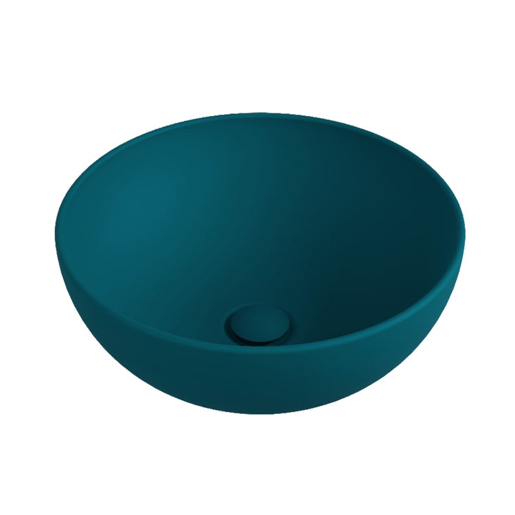 Flaminia Aufsatzwaschbecken rund 40 cm, Farbe Petrol, matte Oberfläche APP 40 AP40APET