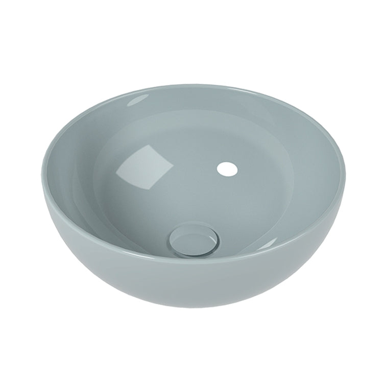 Flaminia Runder Aufsatzwaschbecken 40 cm, Farbe Staubblau, glänzende Ausführung APP 40 AP40AAP