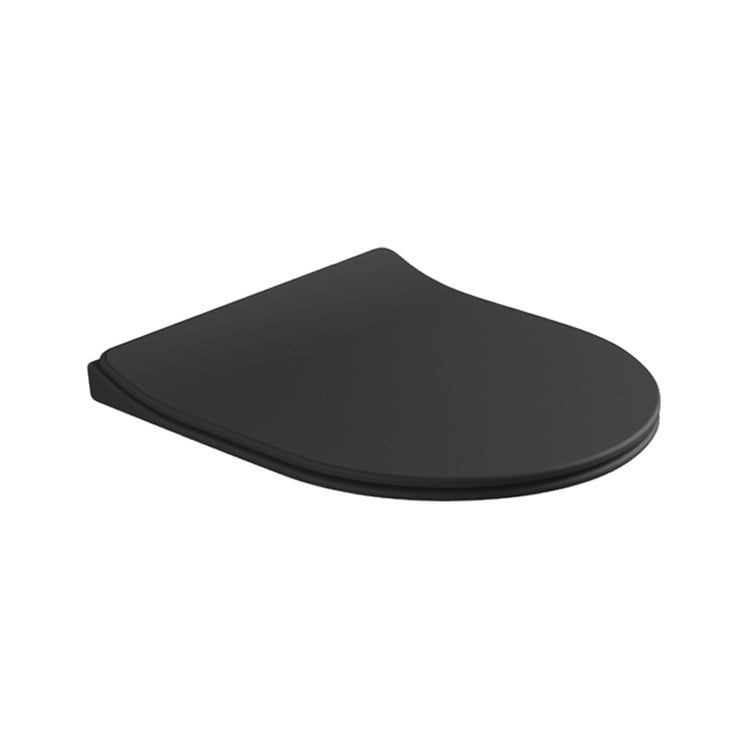 Flaminia Slim-Short-Deckelabdeckung aus duroplastischem Material, mit langsamer Absenkung und Schnellverschluss-Scharniere, Farbe Kohle, matte Oberfläche APP APCW07CAR