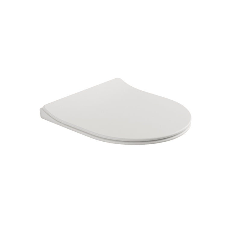 Flaminia Slim-Short-Schutzhülle aus duroplastischem Material, mit verzögerter Absenkung und Schnellverschluss-Scharnieren, Farbe Milchweiß, matte Oberfläche APP APCW07LAT