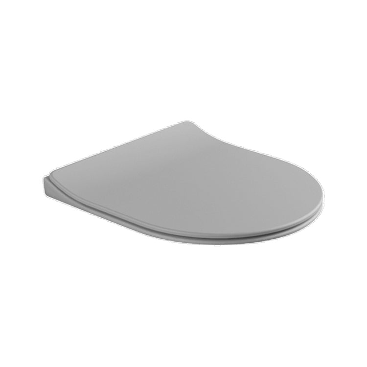 Flaminia Slim-Short-Toilettensitz aus duroplastischem Material, mit gedämpftem Absenken und Schnellverschluss-Scharniere, Farbe Asche, matte Oberfläche APP APCW07CEN