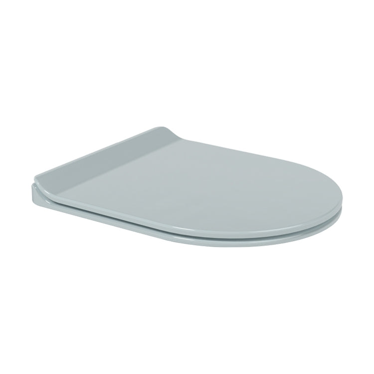 Flaminia Slim-Deckelabdeckung aus duroplastischem Material, mit langsamer Absenkung und Schnellverschluss-Scharniere, Farbe Staubblau, glänzende Oberfläche APP APCW10AP