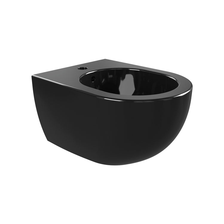 Flaminia Wandhängendes Einloch-Bidet, Farbe Schwarz, glänzende Ausführung MINIAPP AP219NER