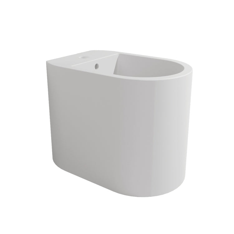 Flaminia Bidet wandhängend, einloch, mit Überlauf, Farbe Milchweiß, matte Oberfläche ASTRA AS217LAT
