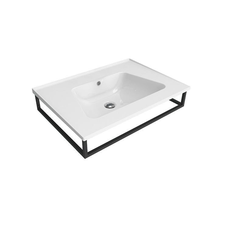 Flaminia Hängende Metallstruktur für Bloom 70 Konsole, Farbe schwarz, glänzende Oberfläche BM70SNER