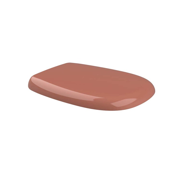 Flaminia Umhüllender Deckel aus duroplastischem Material, mit verlangsamtem Schließen, Farbe Terrakotta, glänzende Oberfläche BONOLA BNCW03TC
