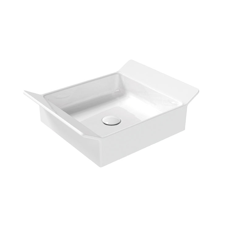 Flaminia Aufsatzwaschbecken L. 40 cm, ohne Loch für Armaturen und ohne Überlauf, Weiß, glänzende Oberfläche BOX 40 BX40A