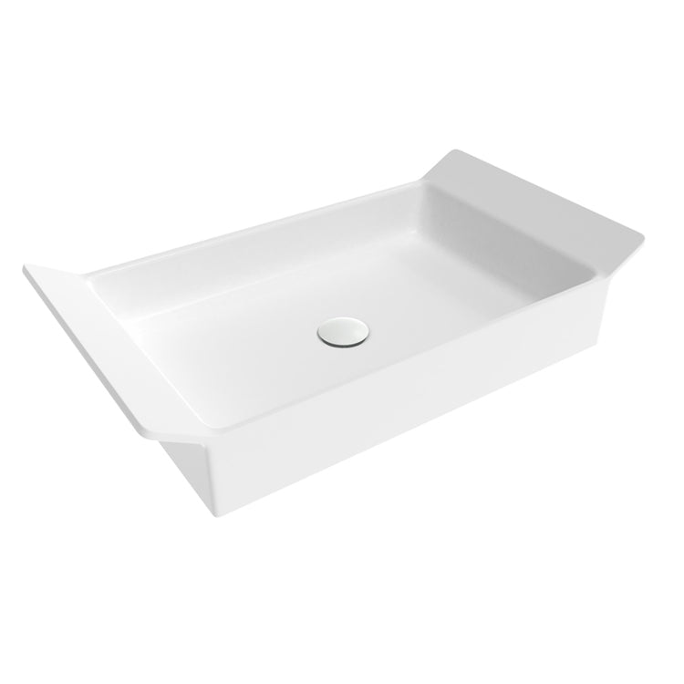 Flaminia Aufsatzwaschbecken L. 60 cm, ohne Loch für Armatur und ohne Überlauf, Farbe Milchweiß, matte Oberfläche BOX 60 BX60ALAT