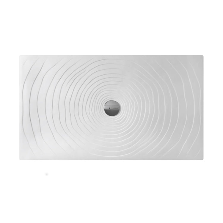Flaminia Rechteckige Duschwanne L. 140 T. 80 cm, Aufsatz- oder bodenbündig zum Einbau, Weiß glänzende Oberfläche WATER DROP DR140