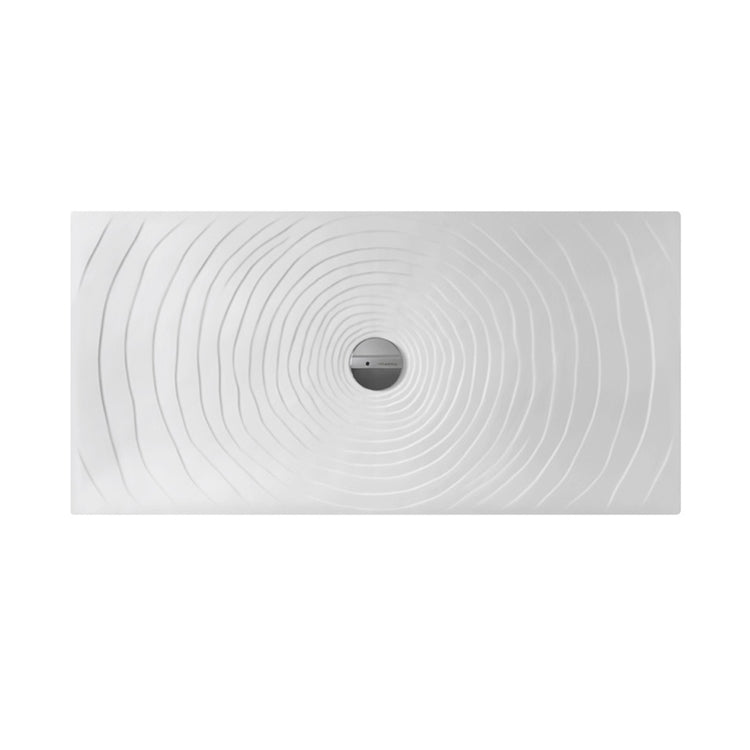 Flaminia Rechteckige Duschwanne L. 140 T. 70 cm, Aufsatz- oder bodenbündig zum Einbau, Weiß glänzende Oberfläche WATER DROP DR70