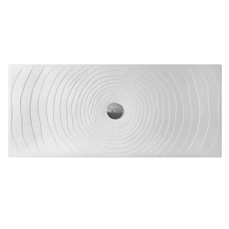 Flaminia Rechteckige Duschwanne L. 160 B.70 cm, zum Aufstellen oder ebenerdig Einbau, Weiß glänzende Oberfläche WATER DROP DR7016