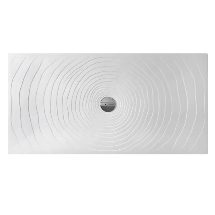 Flaminia Rechteckige Duschwanne L. 160 B.80 cm, zum Aufstellen oder ebenerdig einzubauen, Weiß glänzende Oberfläche WATER DROP DR8016