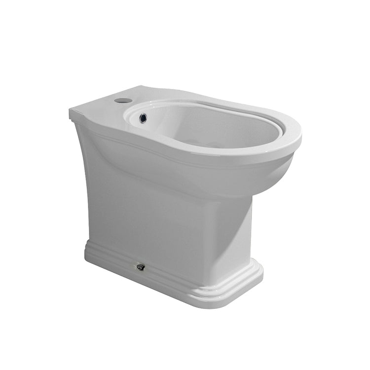 Flaminia Bidet Rückwandmontage Einloch, mit Überlauf, Weiß, glänzende Oberfläche EFI EF217