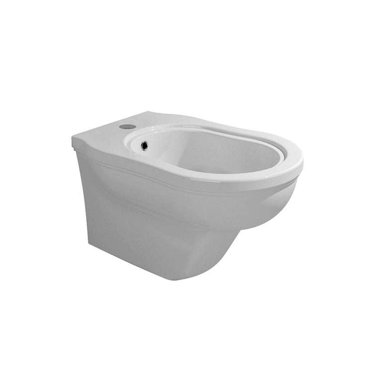 Flaminia Wandhängendes Einloch-Bidet, mit Überlauf, Weiß, glänzende Oberfläche EFI EF218