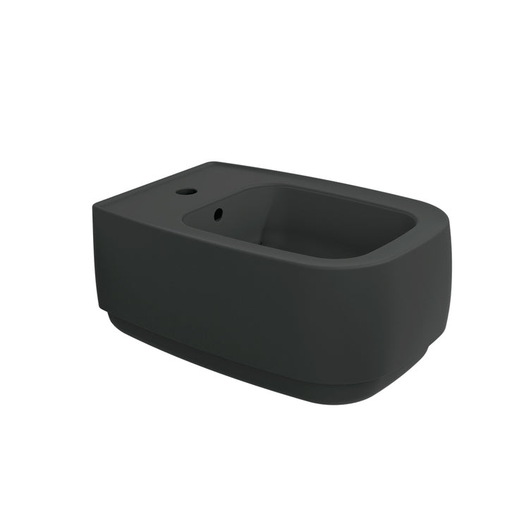 Flaminia Wandhängendes Einloch-Bidet, mit Überlauf, Farbe Kohle, matte Oberfläche FLAG FG218CAR