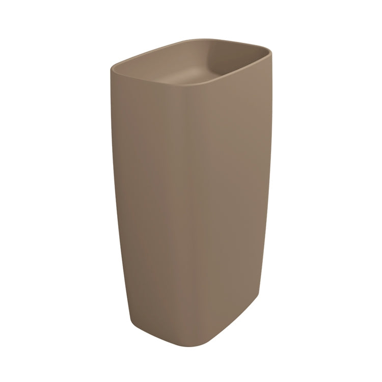 Flaminia Standwaschbecken L. 54 cm, wandmontiert, ohne Handtuchablage und Überlauf, Farbton Schlamm, mattes Finish MONOFLAG FG52PFAN