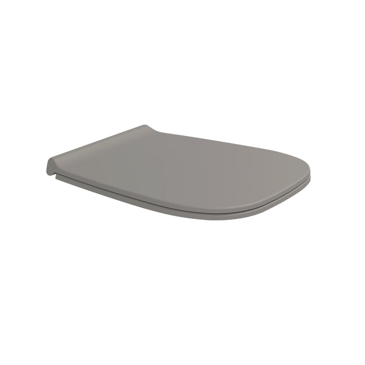 Flaminia Slim-Übertopf aus duroplastischem Material, mit langsamer Absenkung, Schnellverschluss-Scharnieren, Chrom-Finish, Farbe Asche, mattes Finish FLUO FUCW05CEN