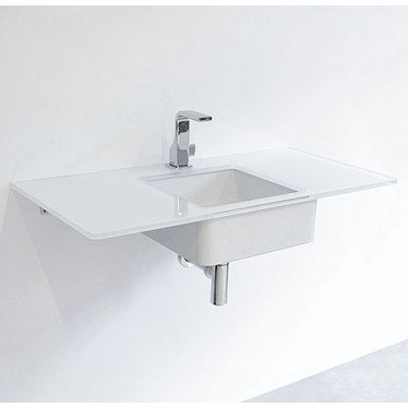Flaminia Kristall-Piano extra leicht lackiert L. 80 cm, für Miniwash 40 Unterbau-Waschtisch (Art. MW40SP), Weiß, Hochglanz-Finish FLY FY40PCB
