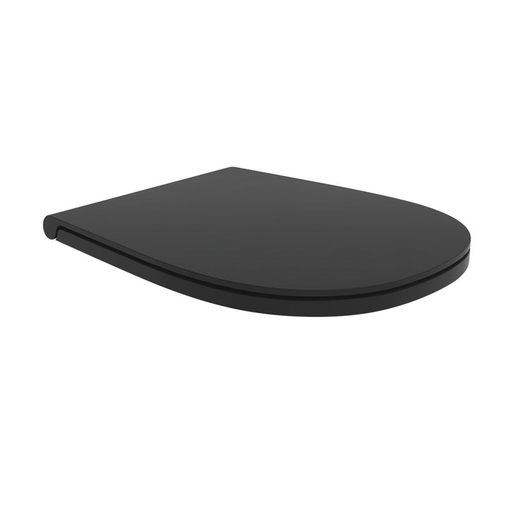 Flaminia Slim-Umschlag-Toilettensitz aus duroplastischem Material, mit gedämpftem Schließen und Schnelllösescharniere, Farbe Kohle, matte Oberfläche IO . IOCW07CAR