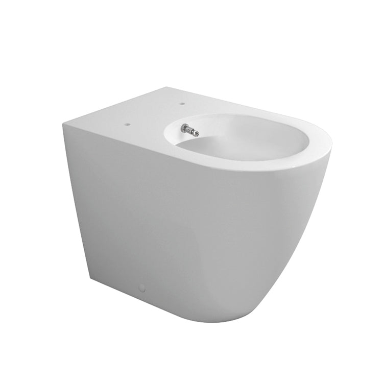 Flaminia Wand-WC-Back-to-Wall mit Bidetspender und goclean®-System, Ablauf S/P, ohne Sitz, Weiß glänzende Oberfläche LINK LK117G-ERWCB