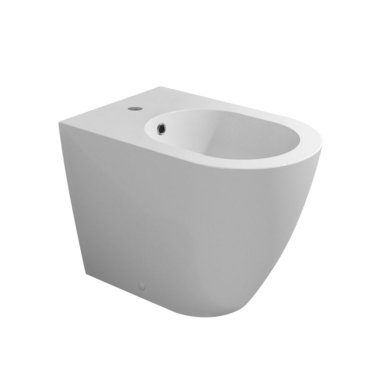 Flaminia Bidet wandnah Einloch, mit Überlauf, Farbe Milchweiß, matte Oberfläche LINK LK217LAT