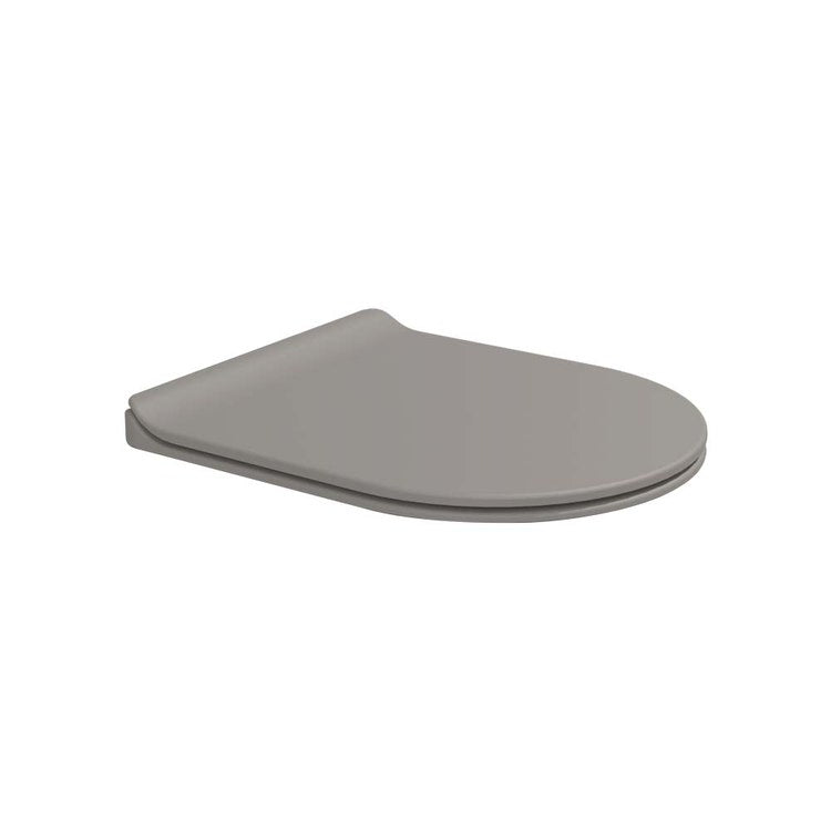 Flaminia Schlanker WC-Sitz aus duroplastischem Material, mit langsamer Schließung, Schnellverschluss-Scharniere, Farbe Asche, mattes Finish LINK LKCW09CEN