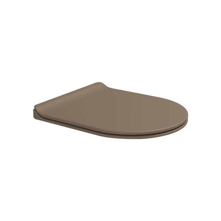 Flaminia Schlanker WC-Sitz aus duroplast, mit gedämpftem Schließen, Schnellverschluss-Scharniere, Farbton Schlamm, mattes Finish LINK LKCW09FAN