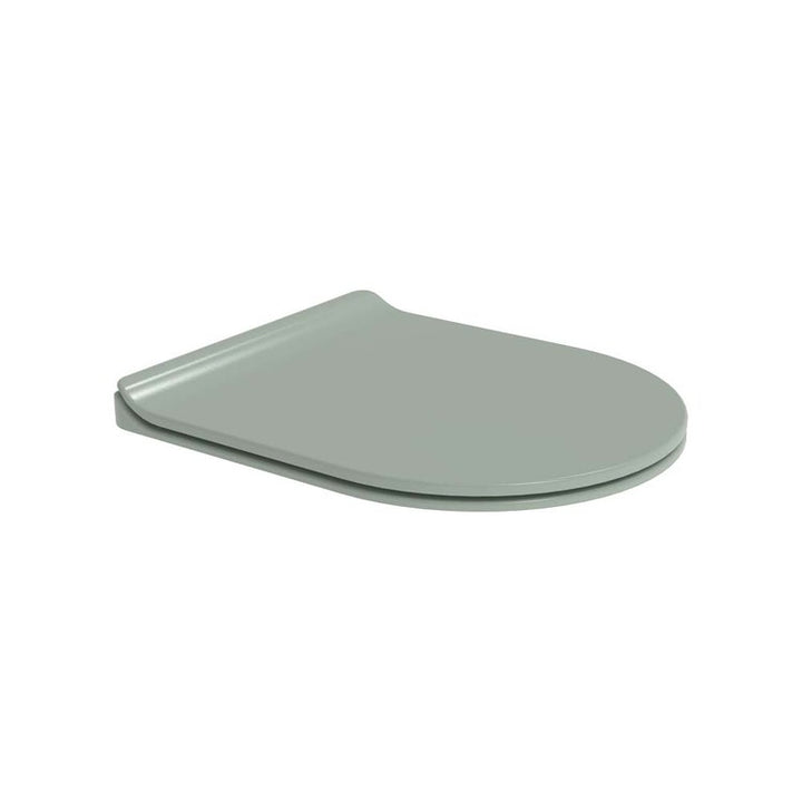 Flaminia Schlanker WC-Sitz aus duroplast, mit gedämpftem Schließen, Schnellverschluss-Scharniere, Farbton Jadetgrün, glänzende Oberfläche LINK LKCW10VG