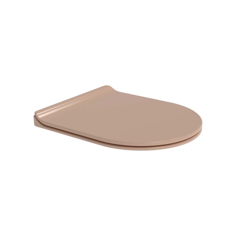 Flaminia Slim-Übertopf aus duroplastischem Material, mit sanft schließendem Abfluss, Schnellverschlussscharnieren, Farbe Havana glänzende Oberfläche LINK LKCW10AV