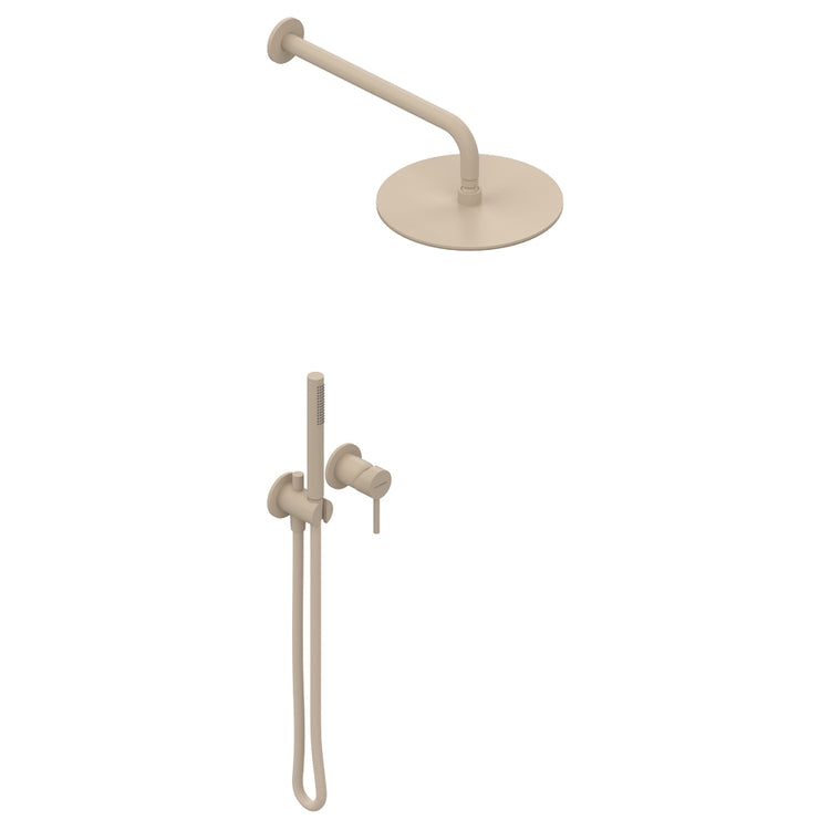 Flaminia Duschset mit Unterputz-Einhebelmischer, Umschalter, Wandbrause Ø 25 cm und Handbrause, Farbe Ton matt LOOK LQ2550ARG