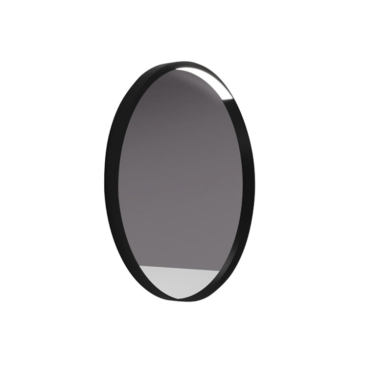 Flaminia Mutter Spiegel Durchmesser 75 cm, mit LED-Beleuchtung und Rahmen aus lackiertem Harz in schwarz matt MADRE MASPE75NE